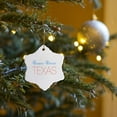 thumbnail image 7 of 3drose, Corpus Christi, Texas, Red, Blue Text. Patriotic Home Town Design, 3 inch Snowflake Porcelain Ornament, 7 of 7