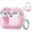 Pink, variant on Multifunction Built in Magnets Lock Clear Case Cover for AirPods, Original Look Transparent Case with Hidden Phone Stand, Top-Connected Earbud Skin Ultra Thin Soft Silicone TPU Protector