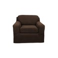 thumbnail image 2 of Maytex Pixel Housse Extensible 2 Pcs pour Chaise, Chocolat, 2 of 4