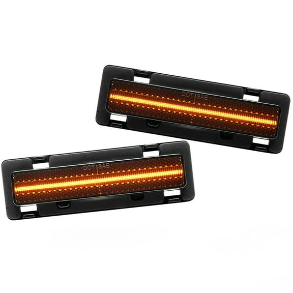 Smoked LED Bumper Side Marker Light For 1982-92 Chevy Camaro Pontiac Firebird