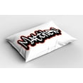 thumbnail image 2 of Ambesonne Matthew Pillow Sham 2 Pack, Hip-hop Street Art Name, 26"x20", Vermilion White, 2 of 3