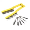 thumbnail image 1 of Juego de 8 Cepillos para Raspar Alambre, Acero Inoxidable de 11 Pulgadas con , Herramienta Manual para Doblar Polvo de Soldadura, Cepillo de Acero, 1 of 7