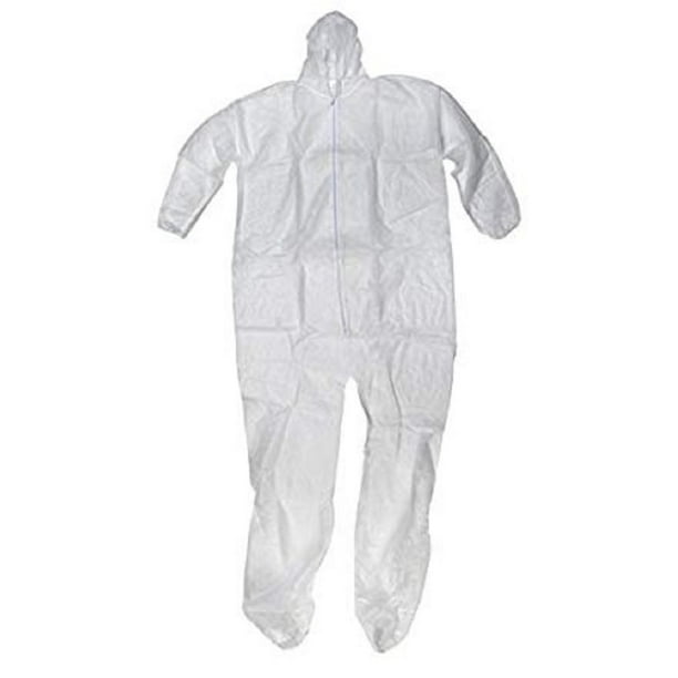 25 White PP 30g Coveralls with Hood, Elastic Cuffs, Ankles, Waist. XXX ...
