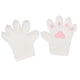 thumbnail image 3 of Guantes de animales para hombres y mujeres, accesorios de cosplay, guantes de peluche con forma de pata de gatito para adultos Blanco, 3 of 9