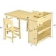 Kids Art Table and Chairs Set with Large Storage for Writing Drawing