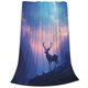 thumbnail image 2 of Balery Night Sky Elk Manta de Felpa Suave y Acogedora – Cobija de Franela Aterciopelada para Cama, Lavable y Cálida para Sofá, Mascotas, Transpirable-50"x40", 2 of 7