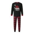 thumbnail image 2 of Qiylii Christmas Family Pajamas Matching Set, Letters Print Long Sleeve Tops with Plaid Pants Sleepwear Loungewear for Holiday Pjs, 2 of 10