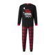 thumbnail image 1 of Pijamas familiares navideños a juego, camisetas de manga larga con estampado de letras y pantalones a cuadros. Ropa de dormir y estar por casa., 1 of 9
