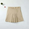 thumbnail image 3 of Girls Skirts Kids Toddler Girls Solid Uniform Skirts British Style Pleated Design for School Dress Code Little Girl Dresses Khaki 13 Years-14 Years, 3 of 3