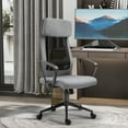 thumbnail image 2 of Vinsetto High Back Mesh Office Chair, Computer Chair with Headrest, Adjustable Height, Tilt Function and Armrests, Grey, 2 of 10