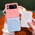 thumbnail image 3 of Gradient Magnetic Samsung Galaxy Z Flip 4 5G Phone Case, Compatible with MagSafe, Upgraded Camera Lens Film Protection Shockproof Matte Cases for Galaxy Z Flip 4 6.7" (Pink Blue Gradient), 3 of 12