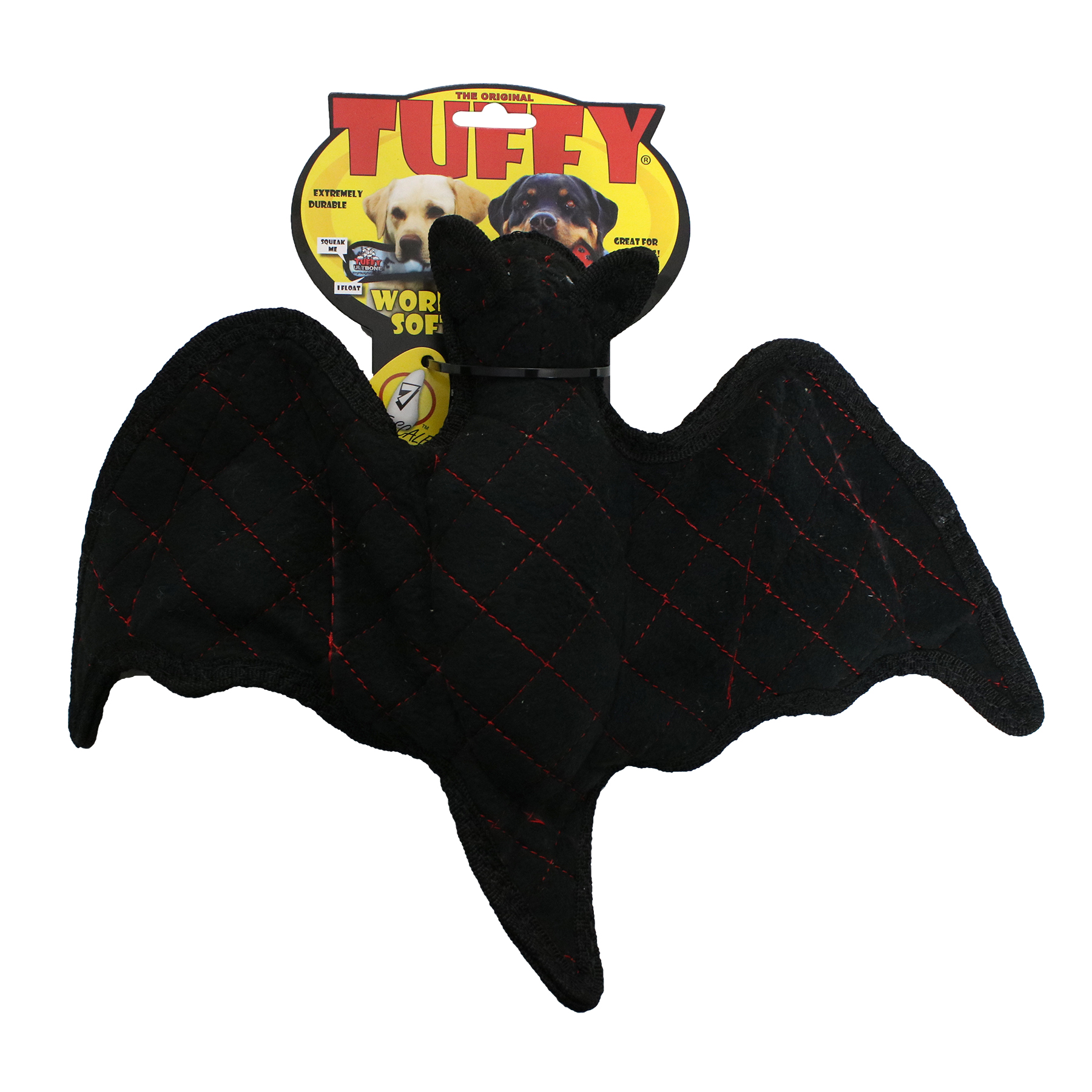 VIP Products Tuffy Desert Durable Bat Dog Toy, Multicolor