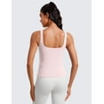 thumbnail image 2 of CRZ YOGA Butterluxe Women’s U Neck Tank Top with Built in Bra Soft Padded Crop Camisole, 2 of 3