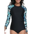 thumbnail image 1 of Charmo Womens Long Sleeve Rash Guards Sun Protection UPF 50+ Swimsuit Tops Hiking Runing Swim Shirts, 1 of 8