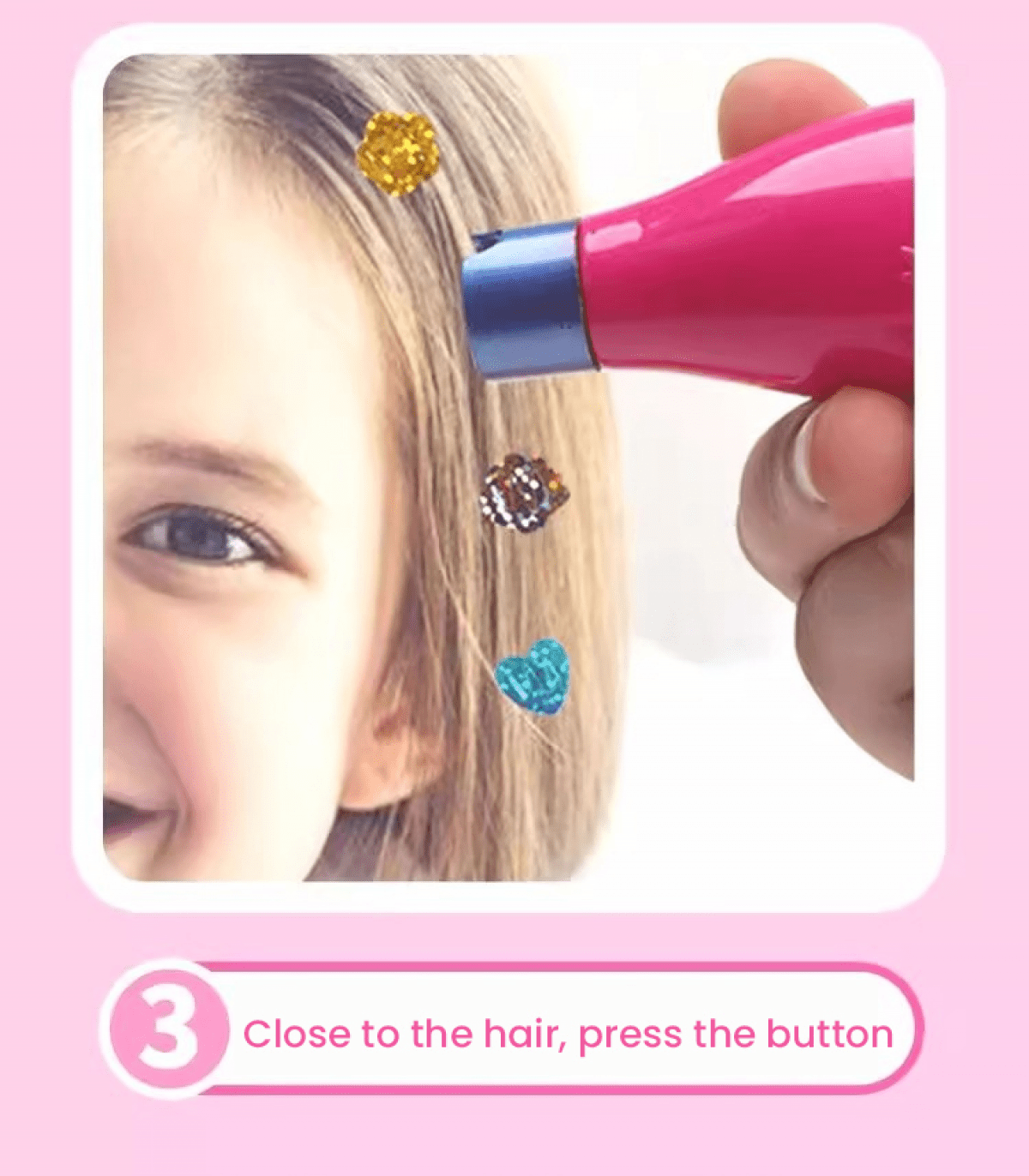 Hair Gem Stamper Kit, Hair Jewels for Girls DIY Toys, Hair Styling Tool with Reusable Shining Hair Accessory, Birthday Christmas Gifts for Girls