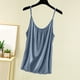 thumbnail image 1 of Blusa de pijama de manga corta para mujer, lisa, informal, a la moda, con cuello redondo, sin mangas, para dormir, pijamas para mujer, 1 of 3