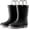 Black / Grey, variant on Puddle Play Toddler and Kids PVC Rain Boots with Easy On Handles - Boys and Girls Black, Grey - Size 9 Toddler