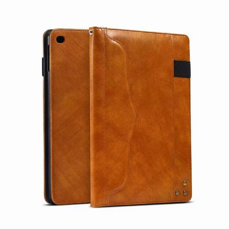 Ipad First Generation Case Dteck iPad 9.7 Case 2018 iPad 6th Generation Case/2017 iPad 5th Generation Case/iPad Air 2 Case/iPad Air 1st Gen Case, Leather Multifunction Business Wallet Case Cover, Brown ()