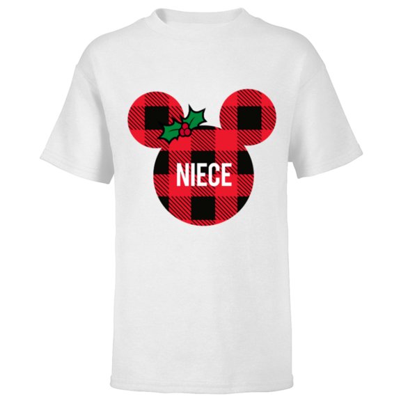 Disney Minnie Mouse NIECE Holiday Familys - Short Sleeve T-Shirt for Kids - Customized-White