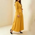 thumbnail image 5 of Guieoi Fall Outfits for Women Blazer and Wide-Leg Pants Set Two Piece Matching Set Yellow M, 5 of 6