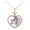 Purple2, variant on KDSJSXW Gold Accessories for Women Heart Glass Dried Flower Necklace Natural Lace Flower Pendant Necklace Gold Necklaces for Women Gold Layered Silver Necklaces for Women (Yellow1,One Size)