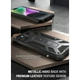 thumbnail image 4 of Poetic Spartan Case for iPhone 14 Plus, Full Body Rugged Case with Kickstand, Metallic Gun Metal, 4 of 6