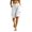 White, variant on SRZYMJ Womens Bermuda Shorts Knee Length Loose Fit High Waisted Wide Leg Drawstring Work Hiking Cargo Shorts with Pockets