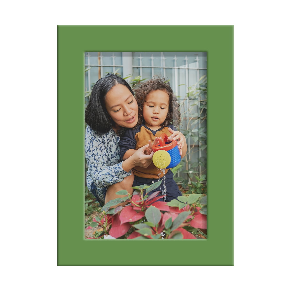 Modern Real Wood 4x6 inch Picture Frame in Green