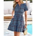 thumbnail image 3 of BTFBM Summer Dresses for Women Lightweight Casual Short Sleeve Floral Mini Dress A Line Beach Vacation Sundress, 3 of 10