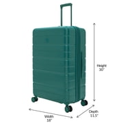 iFLY Evolve 28” Large Checked Luggage Hardside Expandable Spinner, Teal