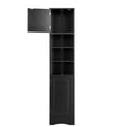 thumbnail image 3 of Resenkos Storage Cabinet,Kitchen,Pantry Cabinet,Multi-Functional Corner Cabinet Tall Bathroom Storage Cabinet with Two Doors and Shelves,Black, 3 of 13