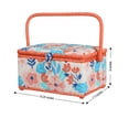 thumbnail image 4 of SINGER Large Sewing Basket in Modern Floral Print, Multicolor Sewing Box, 4 of 7