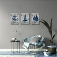 thumbnail image 6 of Nautical Wall Art Navy Blue Ocean Theme Canvas Picture Lighthouse Anchor Sailingboat Artwork Inspirational Quotes Coastal Wall Pictures for Home Office Travel Agency Decor 12"x16"x3 Pieces, 6 of 6
