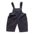 thumbnail image 4 of Boys Pants Boys Overalls Western Style Suspenders Pocket Bib Cropped Jumpsuit Loose Fit for Kids Toddler Playwear, 4 of 4
