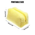 thumbnail image 2 of Unique Bargains Small Plush Makeup Bag Soft Beauty Cosmetic Bag Cute Travel Zipper Toiletry Bag for Women Yellow, 2 of 7