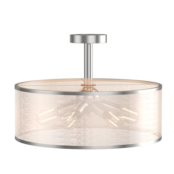 Giantex 6 Lights Industrial Ceiling Light, Semi Flush Mount Light Fixture, Ceiling Ligh for Home