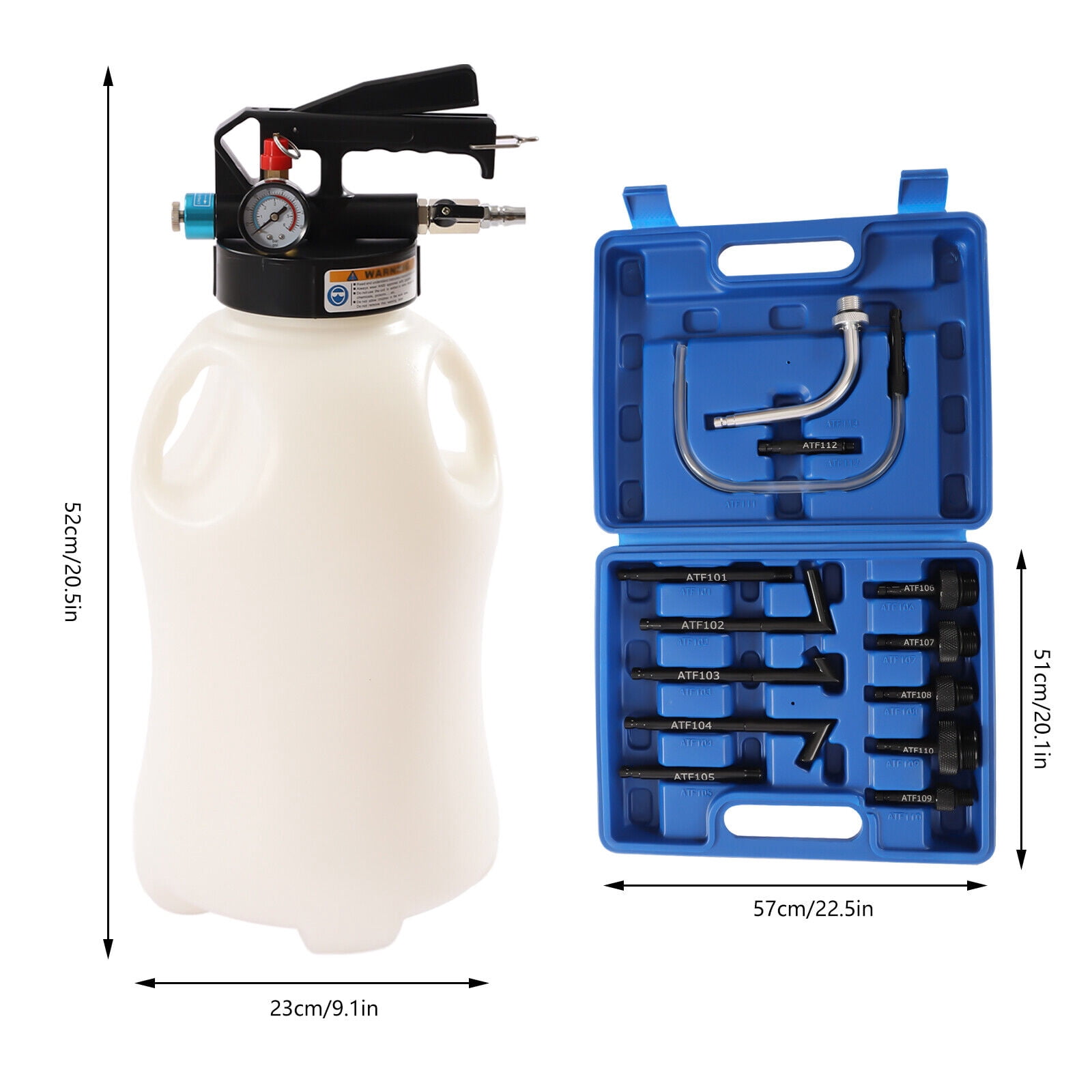 FETCOI 10L Extracting Dispensing Oil Fluid Vacuum Extractor Pump with Tool Case Device