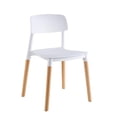 thumbnail image 1 of 4 Sillas Eames de comedor Midtown Concept Estocolmo con patas de madera estilo nórdico blanco, 1 of 8