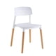 thumbnail image 1 of 4 Sillas Eames de comedor Midtown Concept Estocolmo con patas de madera estilo nórdico blanco, 1 of 8