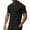 Black, variant on AHTJRT Mens Short Sleeve Polo Shirt Point Collar Slim Fit Casual Fashion Loose Straps V Neck Top Blouse Light Blue 2XL