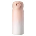 thumbnail image 1 of Botella de agua aislada de acero inoxidable, tazas de vacío abiertas con una mano, taza de viaje portátil, 1 of 5