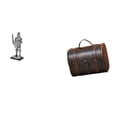 thumbnail image 1 of Figura de caballero de escritorio, coleccionable, artesanal, de resina y madera, organizador de joyas, pieza decorativa ideal para hogares, oficinas,, 1 of 8