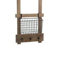 thumbnail image 3 of Benzara BM203748 Wood & Metal Wall Organizer with Storage Bins, Brown & Black, 3 of 3