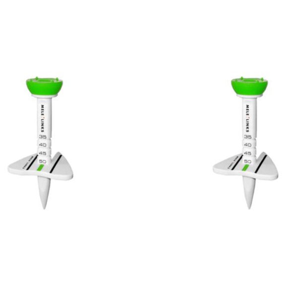 Eigraketly Soporte de tee de golf portátil de plástico Altura ajustable Regalo de golfista Suministros de práctica Ayudas ligeras para pernos Verde 2piezas