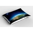 thumbnail image 2 of Ambesonne Earth Pillow Sham 2 Pack, North America Galaxy View, 36"x20", Indigo Pale Blue Green, 2 of 3