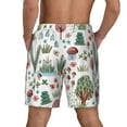 thumbnail image 4 of Uemuo Frog and Forest Plants Pattern Mens Swim Trunks Quick Dry Board Shorts with Mesh Lining, Stretch Beach Shorts Quick Dry No-Chafing Board Shorts-Medium, 4 of 9