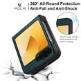 thumbnail image 6 of Magnetic for Samsung Galaxy Z Flip 6 PU Leather Case, [Compatible with Mag-Safe] PU Leather Hard PC Shell Slim Durable Shockproof Protective Phone Case Cover for Samsung Galaxy Z Flip 6, Green, 6 of 12
