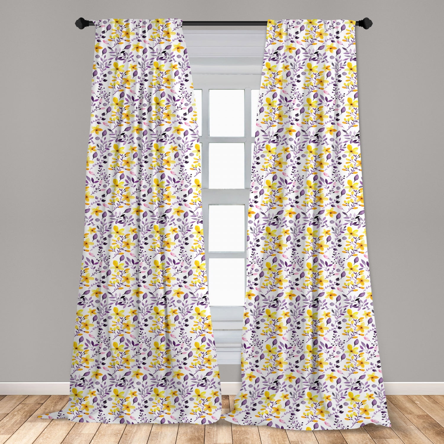 to measure Curtain Printed Photo Curtain "Orchid" Curtain with Motif Digital Printing 