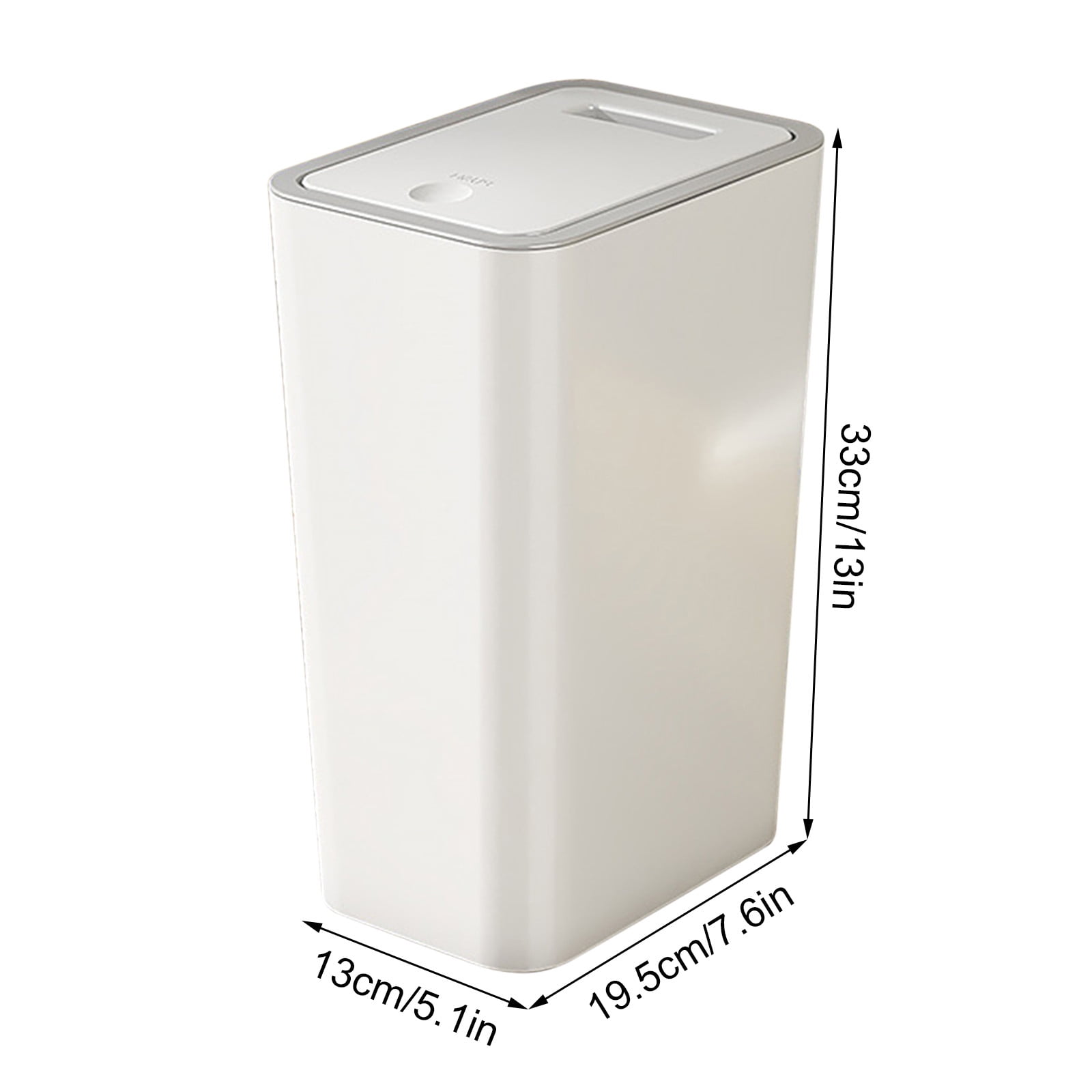 Bathroom Trash Can with Lid, Small Garbage Can with Press Top Lid, Plastic Wastebasket with Pop-up Lids for Toilet, Office, Bedroom, Living Room