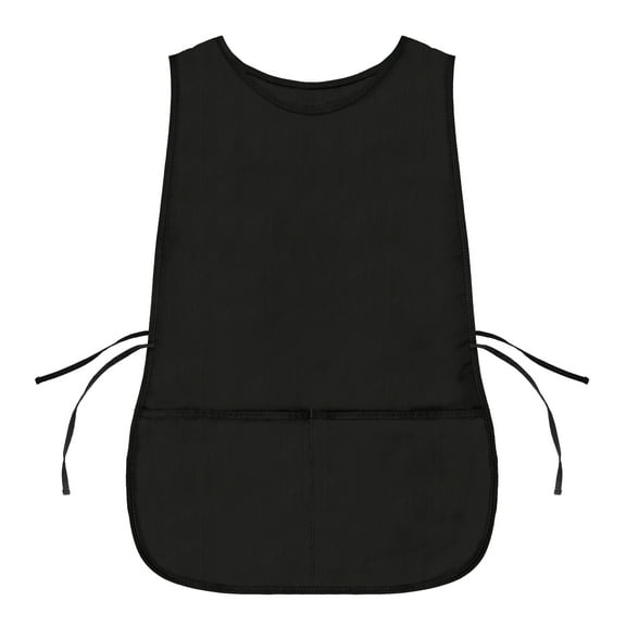 DALIX, Cobbler Apron with 2 Pockets, Smock Regular Double Sided Apron, Black, 28.5" x 18.5"